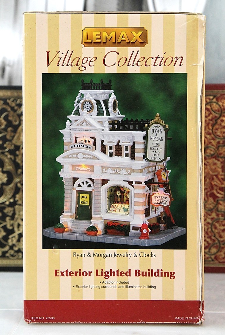 LEMAX RYAN & MORGAN JEWELRY & CLOCKS CADDINGTON VILLAGE CHRISTMAS – LED Lighted