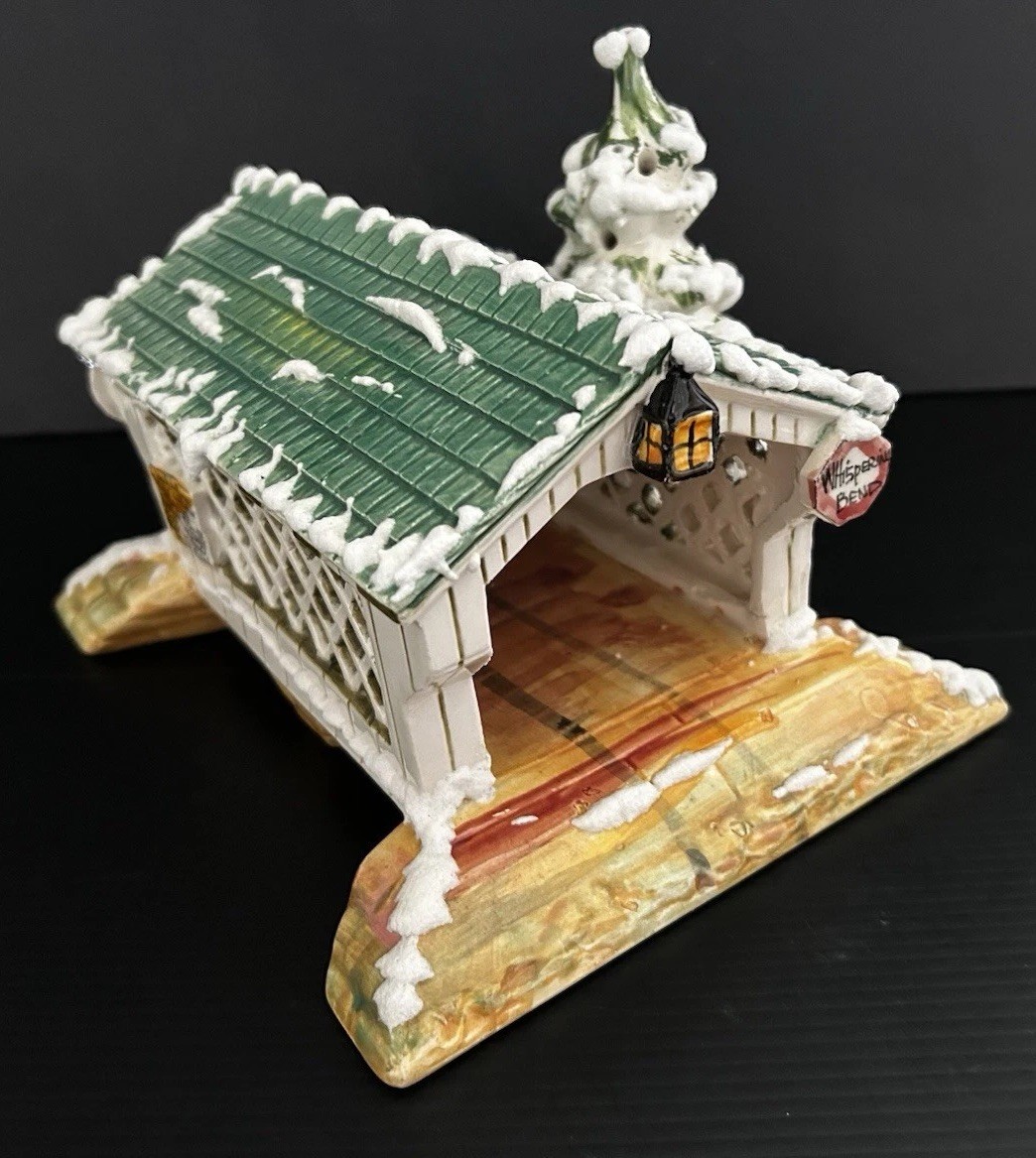 Walter Brockmann Frog Creek Bridge 1980 Village Lighted Original