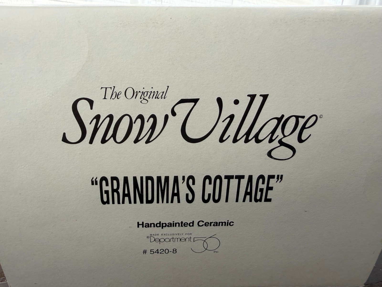 Snow Village Department 56 Grandma’s Cottage