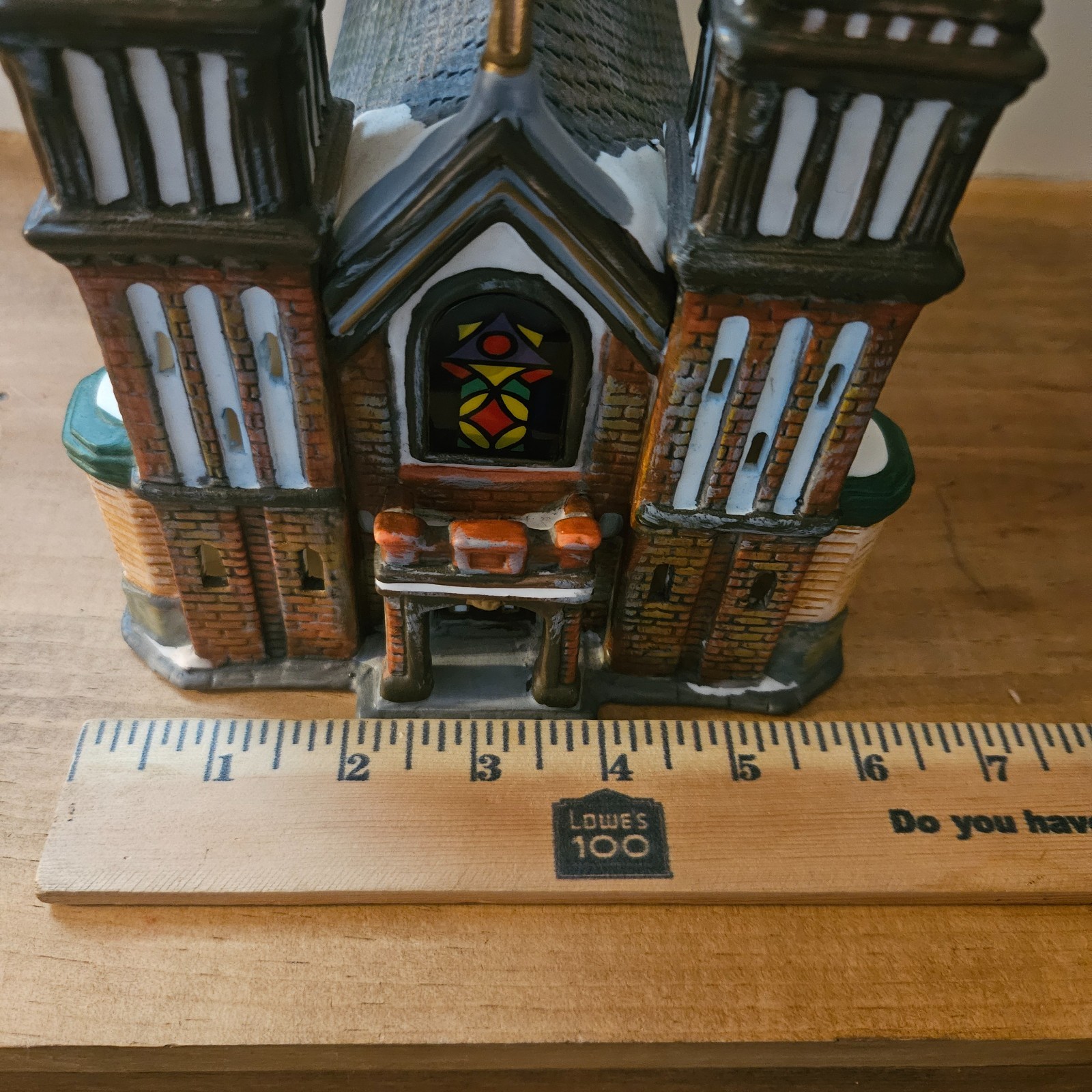 Vintage Lighted Ceramic Christmas Church Cathedral Village House Decor