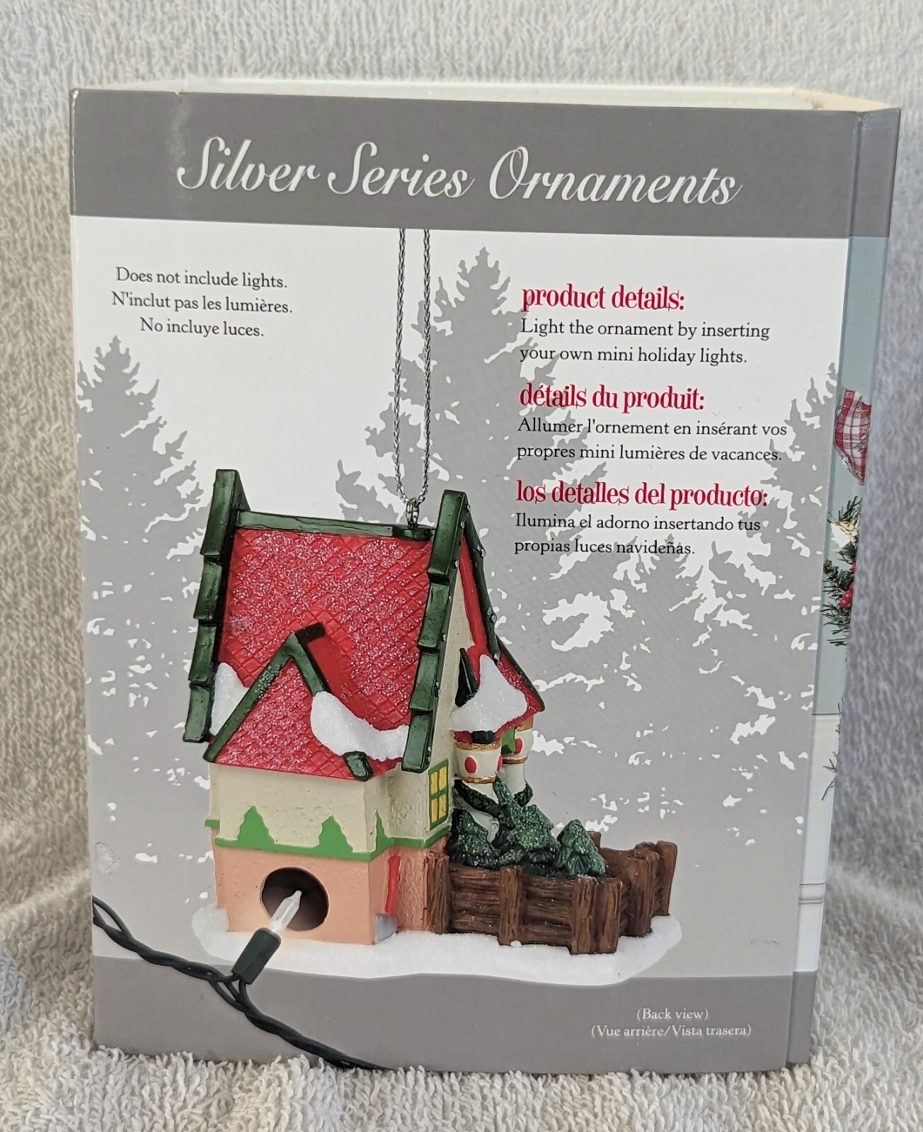 DEPT 56 SILVER SERIES ORNAMENT THE FIR FARM NORTH POLE 6002254 BOXED