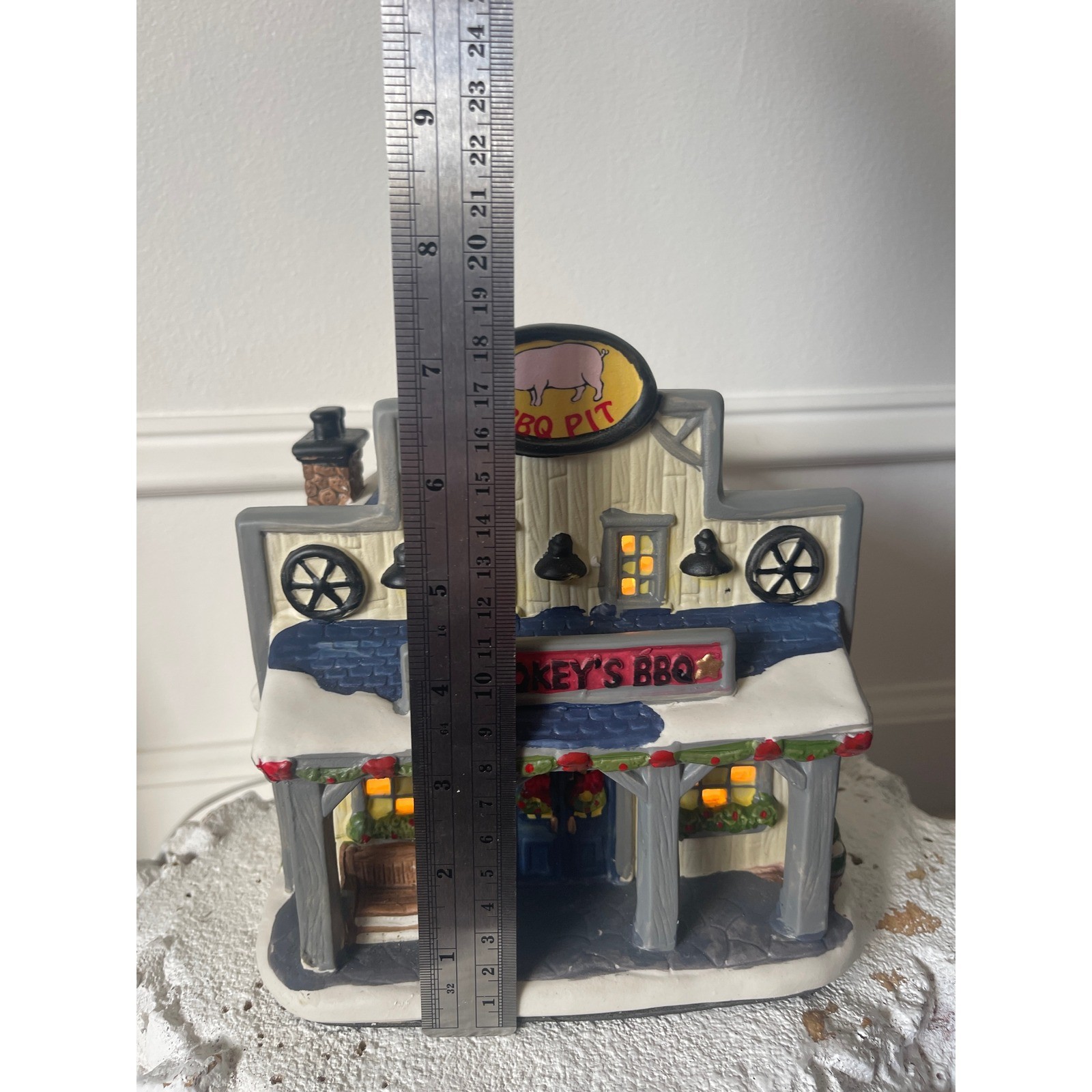 Holiday Time BBQ RESTAURANT Country Charm 2017 Christmas Village Boxed House