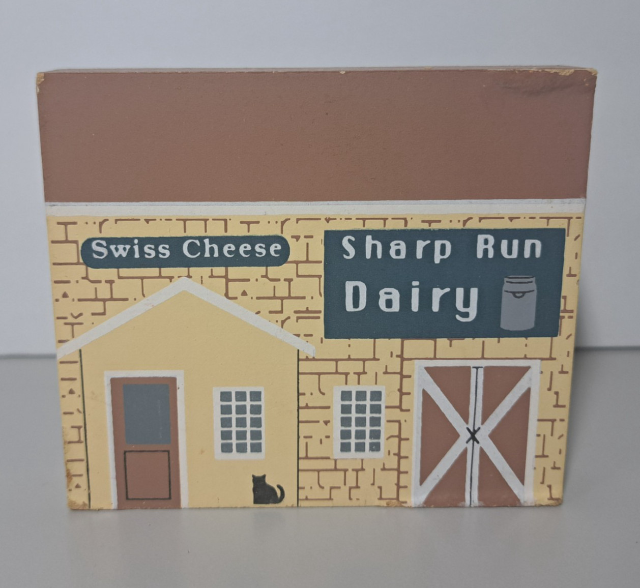 The Cat’s Meow Village House Cheeseshop Dairy Amish Craft Rustic Cottage Country