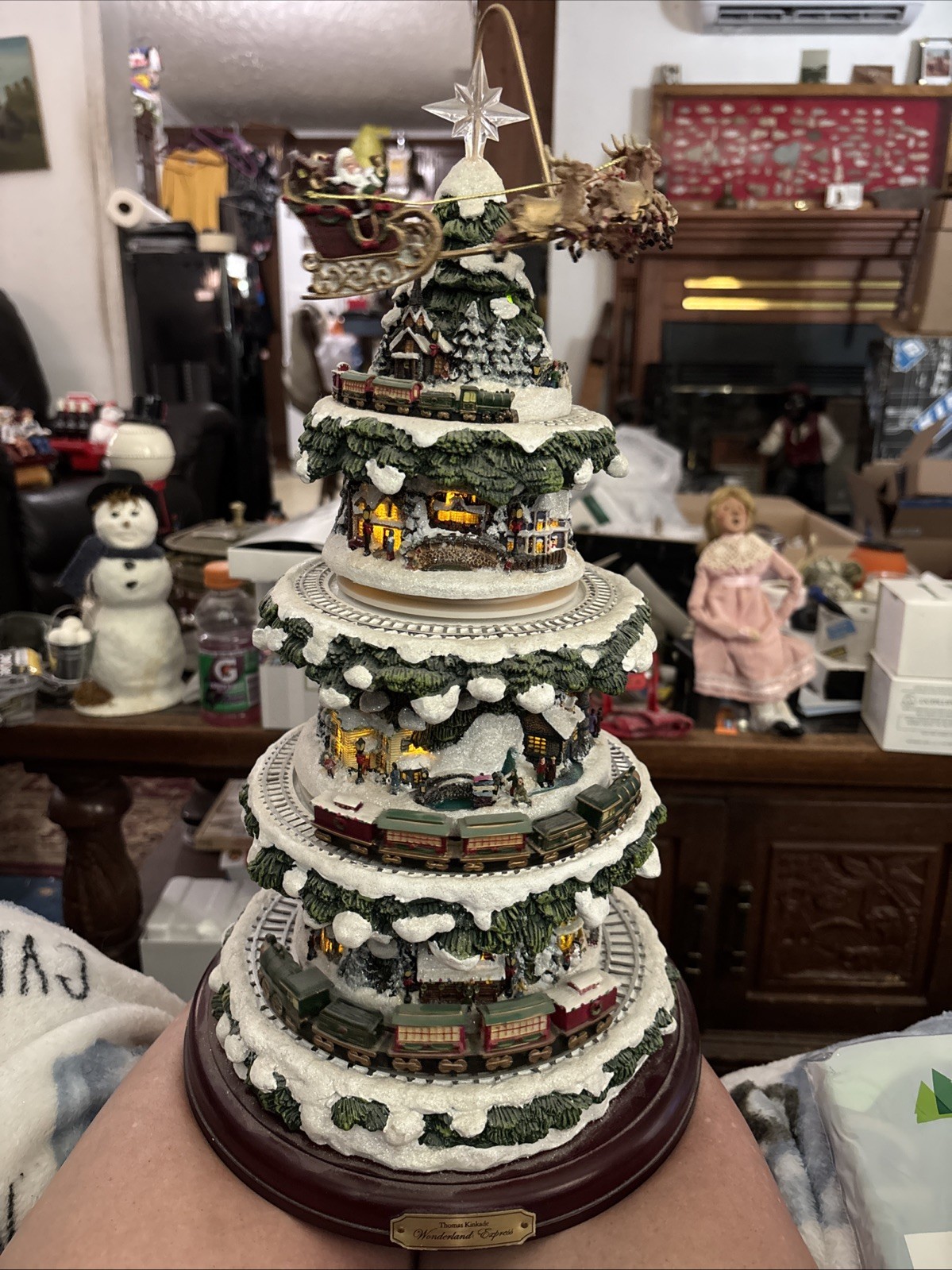 Hawthorne Village Thomas Kinkade Wonderland Express Christmas Tree – Train Music