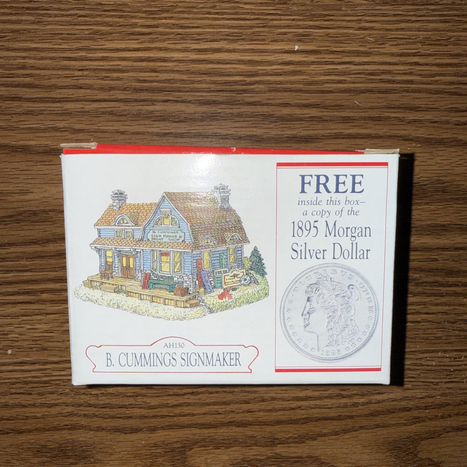 Liberty Falls Collection AH130 B. Cummings Signmaker w 1895 Morgan Silver Dollar
