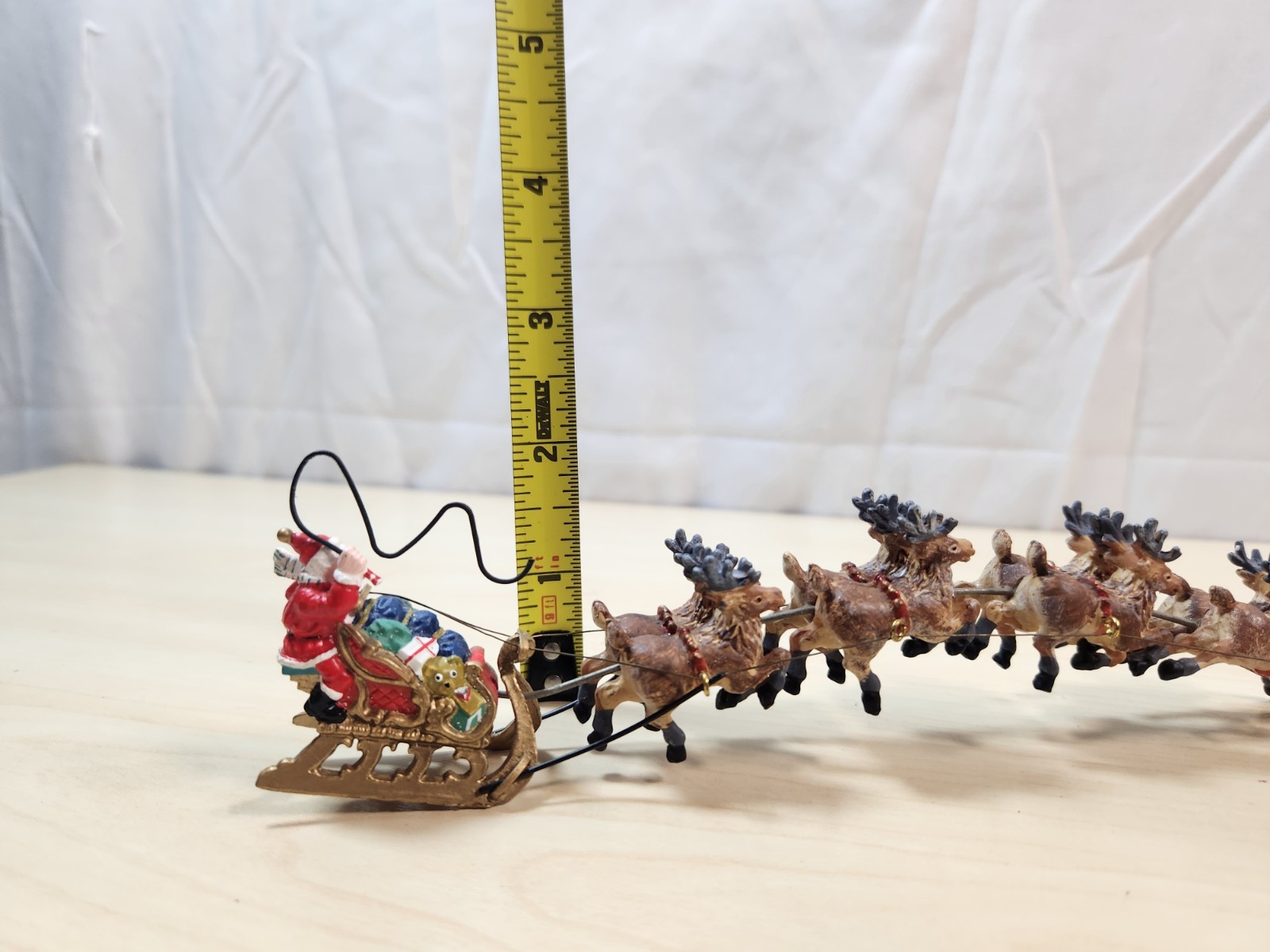 Department 56 Santa Sleigh 8 Reindeer Christmas Figurine Up Up Away Replacement