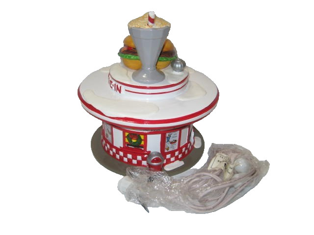 Retired Department 56 Original Snow Village Dinah’s Drive-In w/Light EXCELLENT
