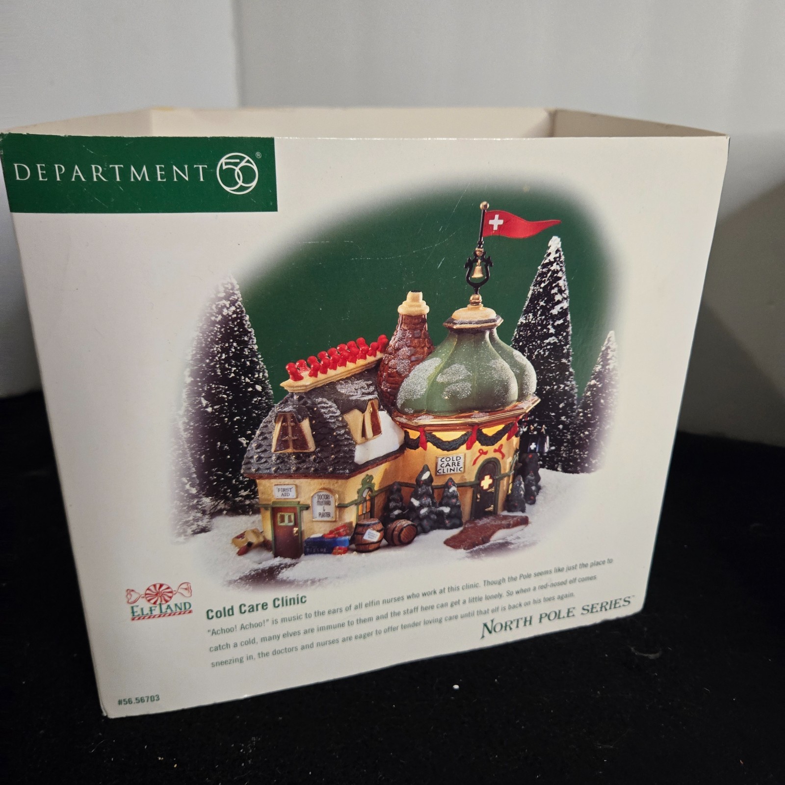 Dept 56 North Pole Elf Land Series Cold Care Clinic #56703 No Cord