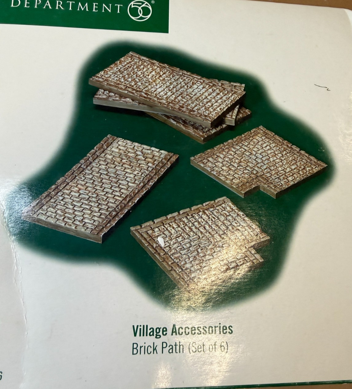 Dept 56 Village Accessories Brick Path Set 6 56.53136 Retired Boxed