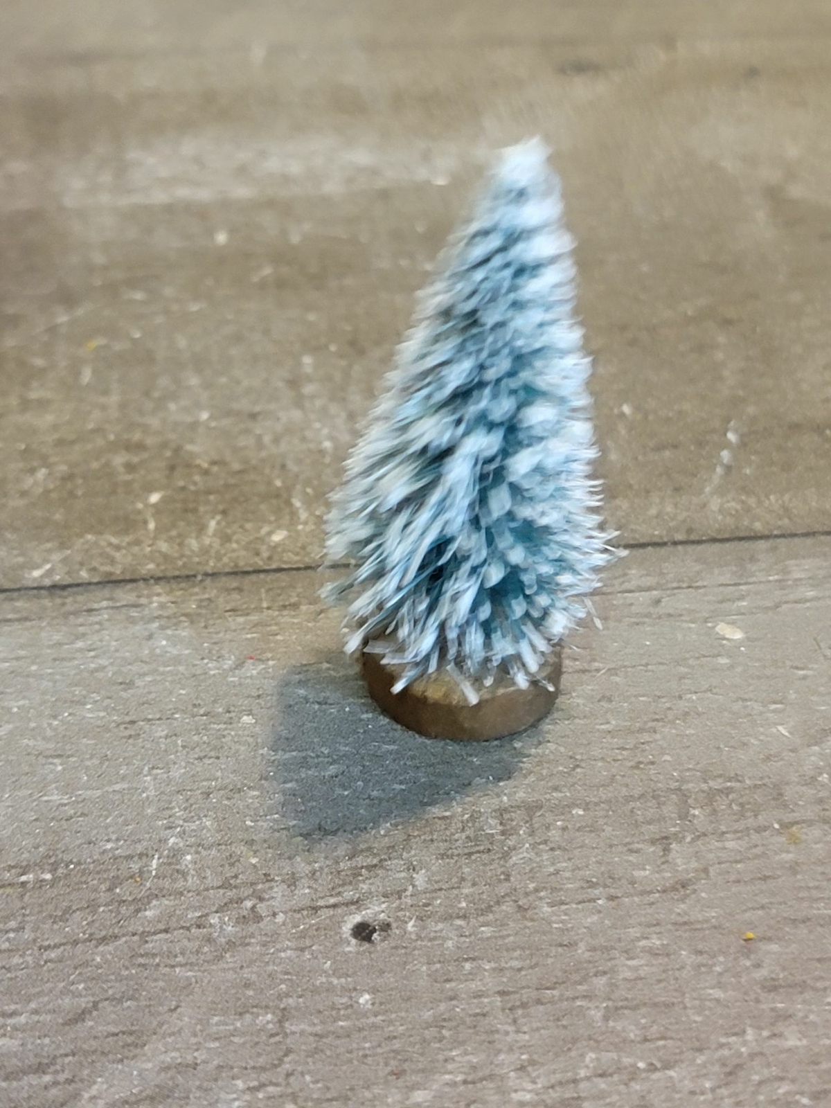 Village accessory Xmas mini frosted pine tree decor