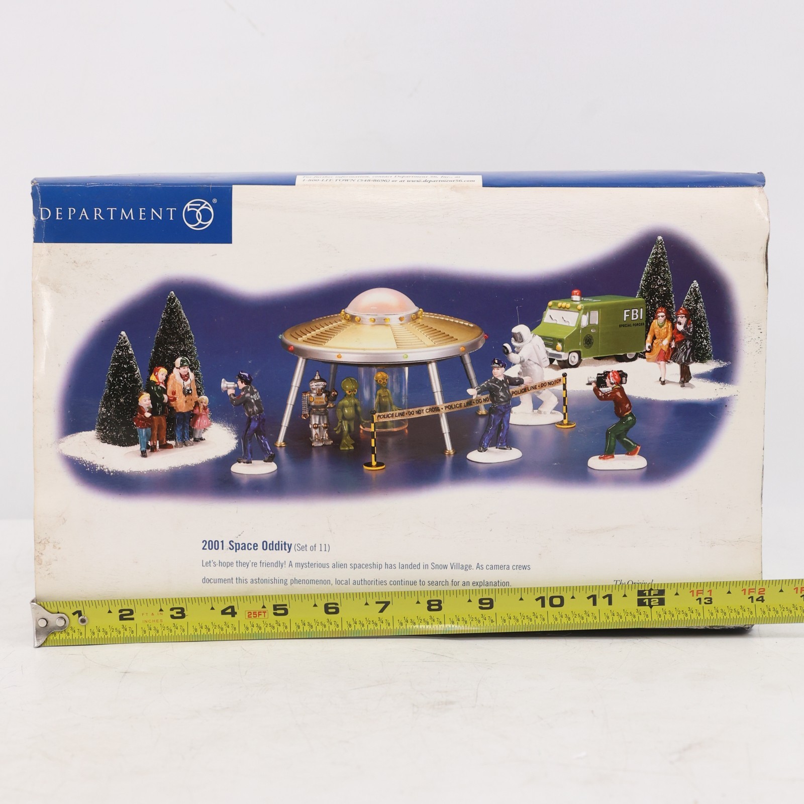 Dept 56 Snow Village 2001 Space Oddity Set of 11 UFO Alien 55118