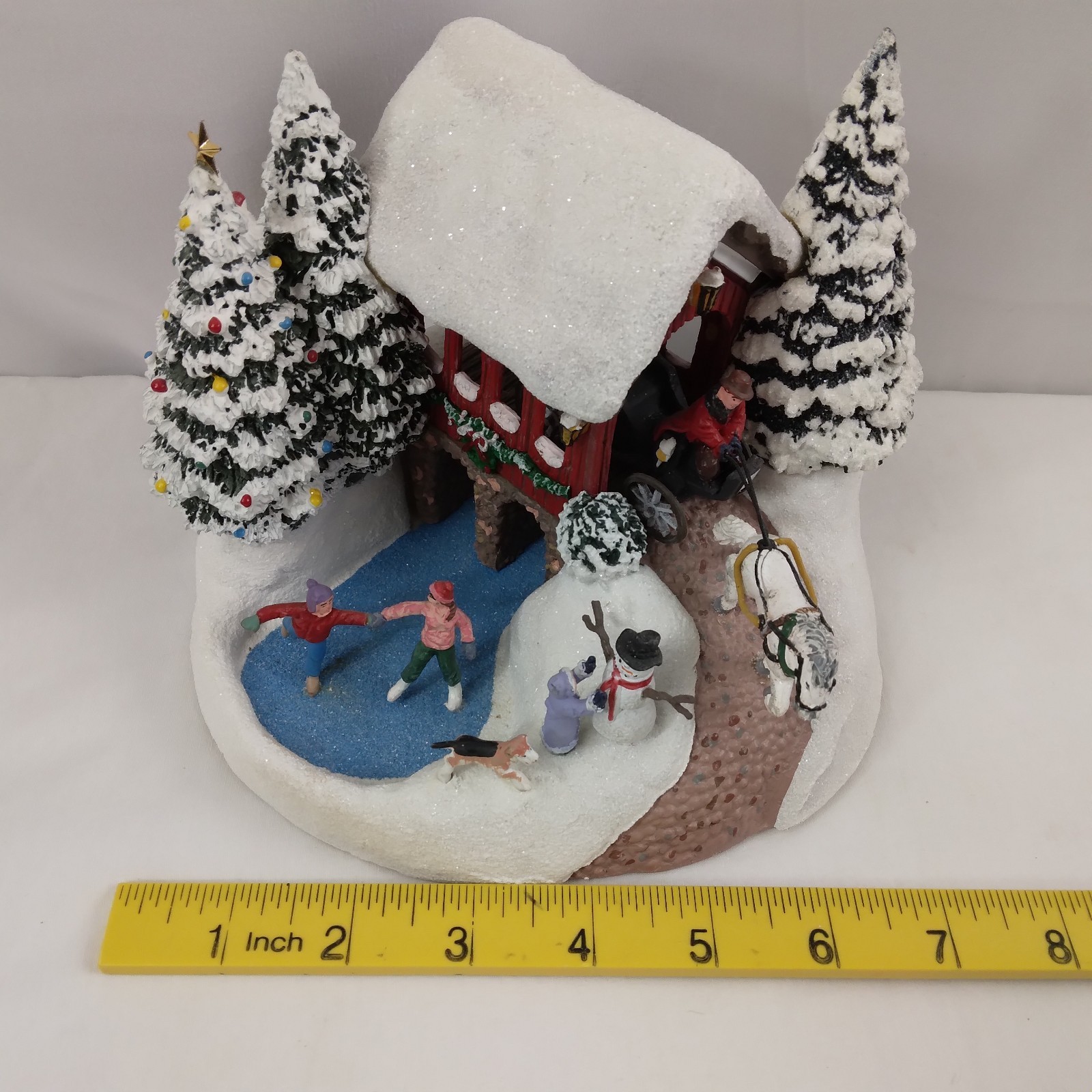 VTG Thomas Kinkade Painter of Light Country Memories Bridge Teleflora Light Up