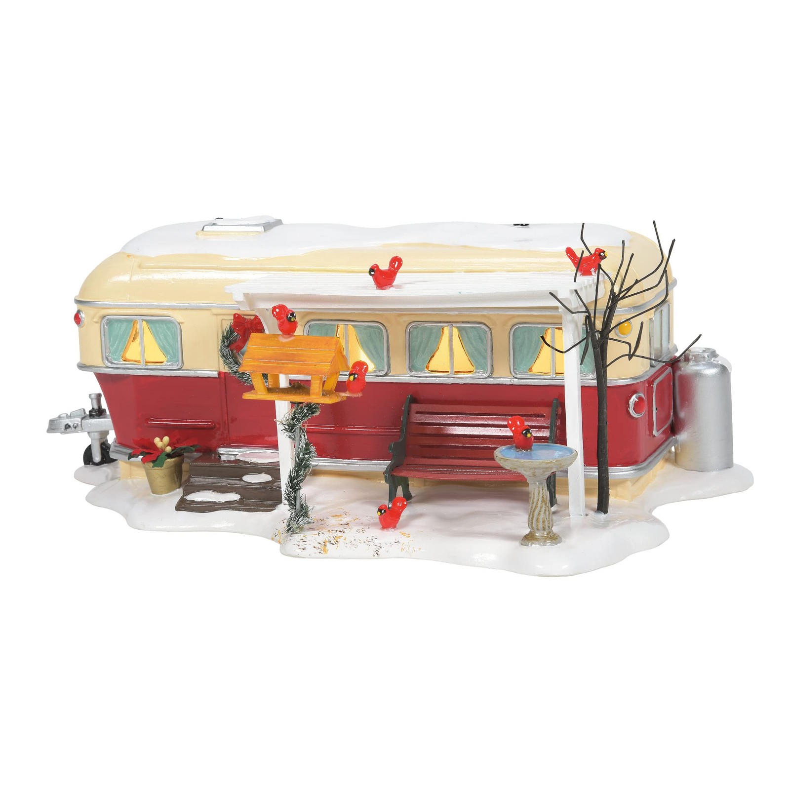 Snow Village Lot 60 Christmas Court Mobile Home Lit Building, 4.3 Inch, Multi…