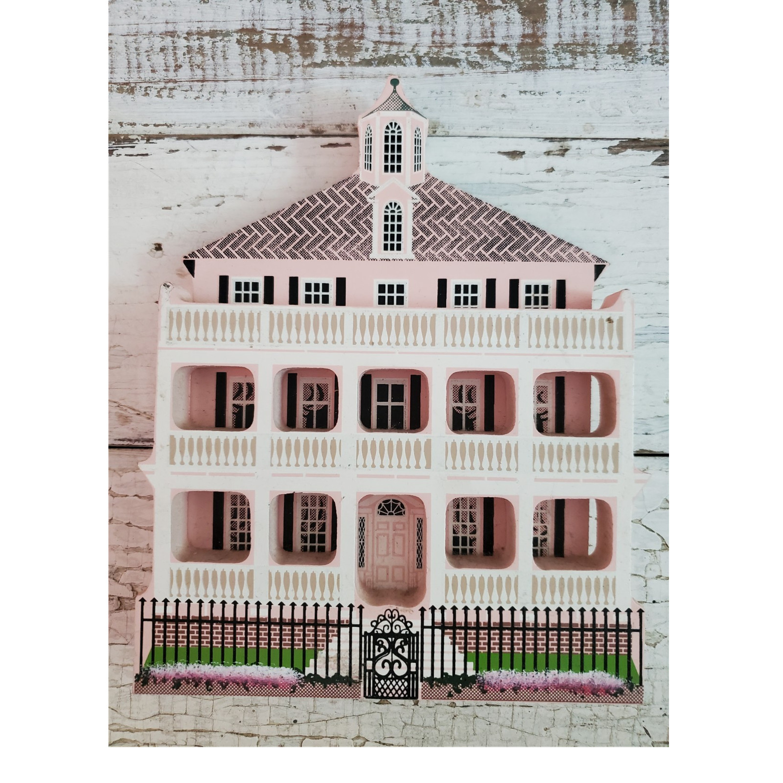 Shelia Col John Ashe House Charleston SC Painted Wood Collectible 1993