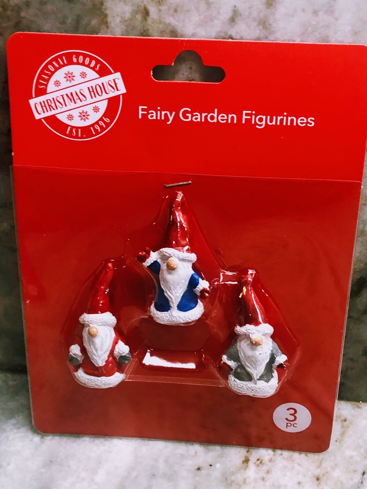 Ship N 24 Hours: New Christmas Fairy Garden Figurines. “Gnome”. 3 Pc. 1.5 Inch.