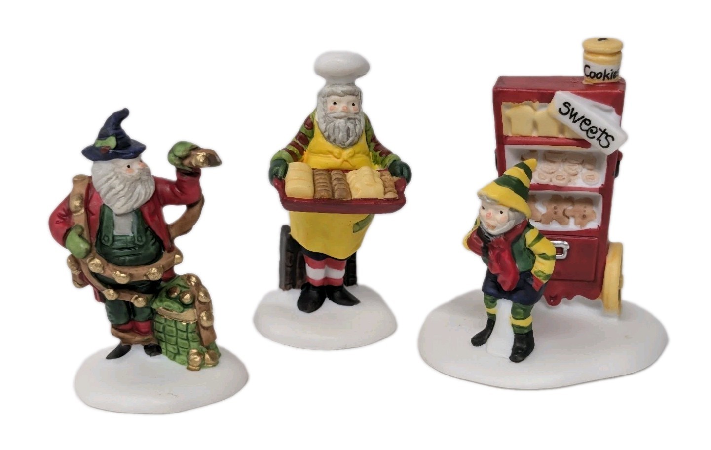 Department 56 Heritage Village Collection Baker Elves Set of 3 Christmas Village
