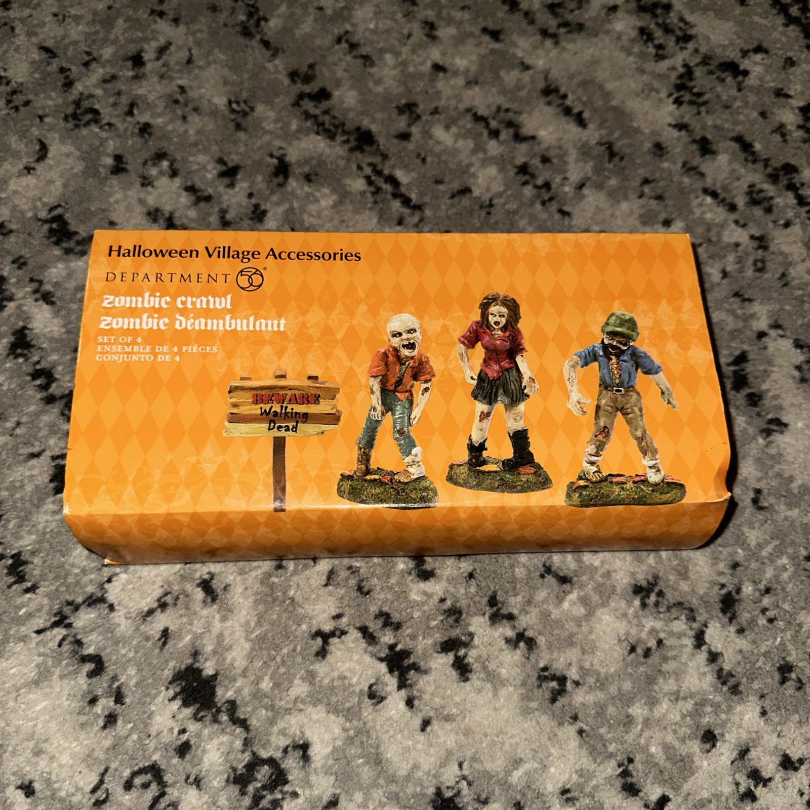 Dept Department 56 Zombie Crawl Set of 4 Figures Halloween Village Accessories
