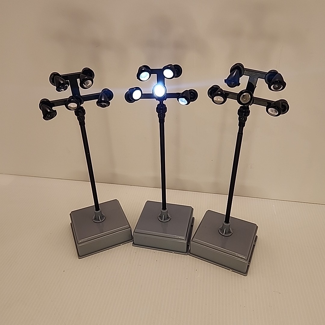 Set of 3 Lemax Field Lights for Christmas Village or Train Scenes