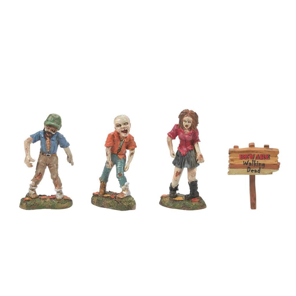 Dept 56 Halloween ZOMBIE CRAWL 4pc #6009818 NRFB use w/ your animated platform*