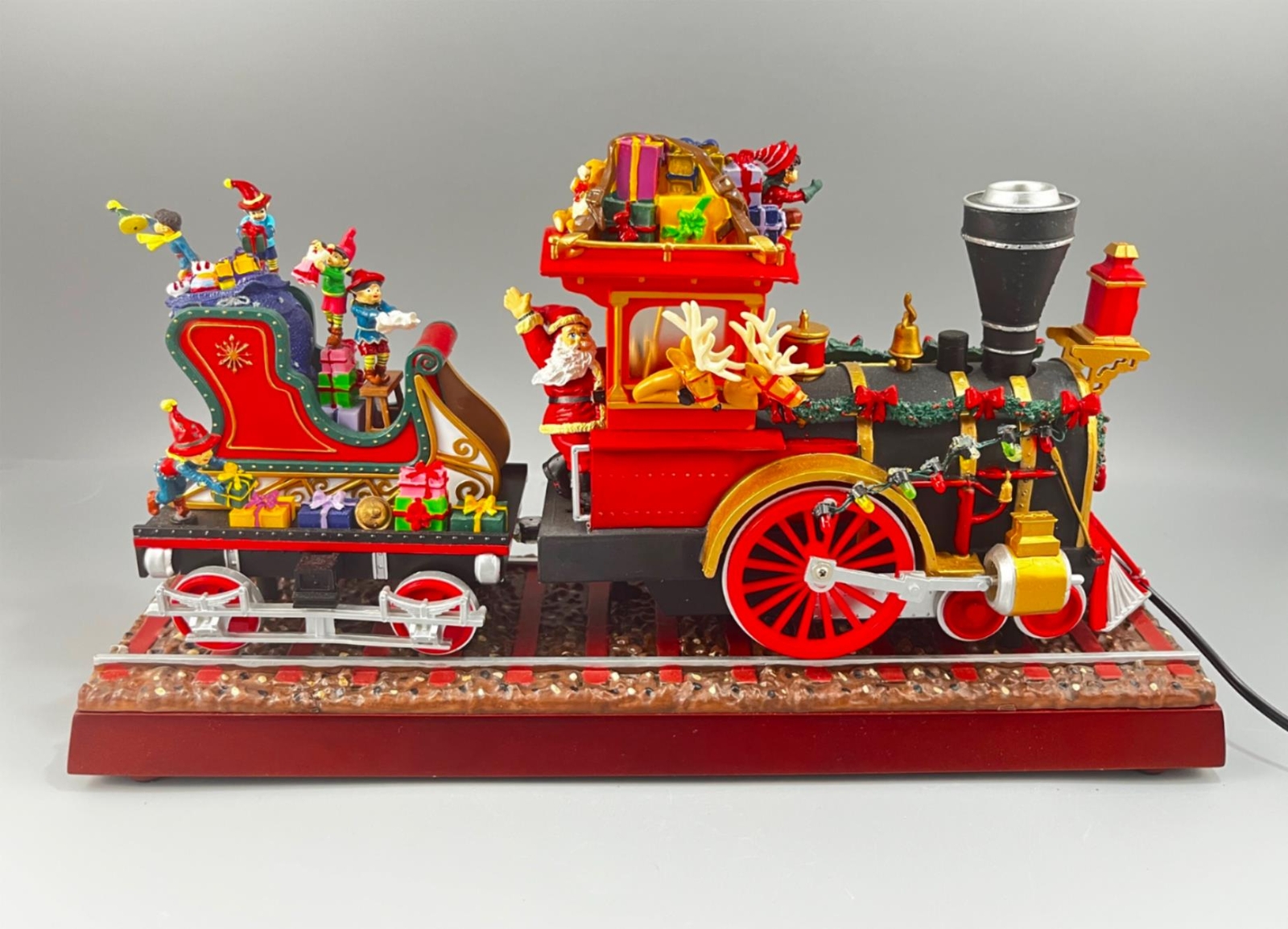 Mr. Christmas Santa’s Express Train Animated Musical Smokestack Plays 20 Songs