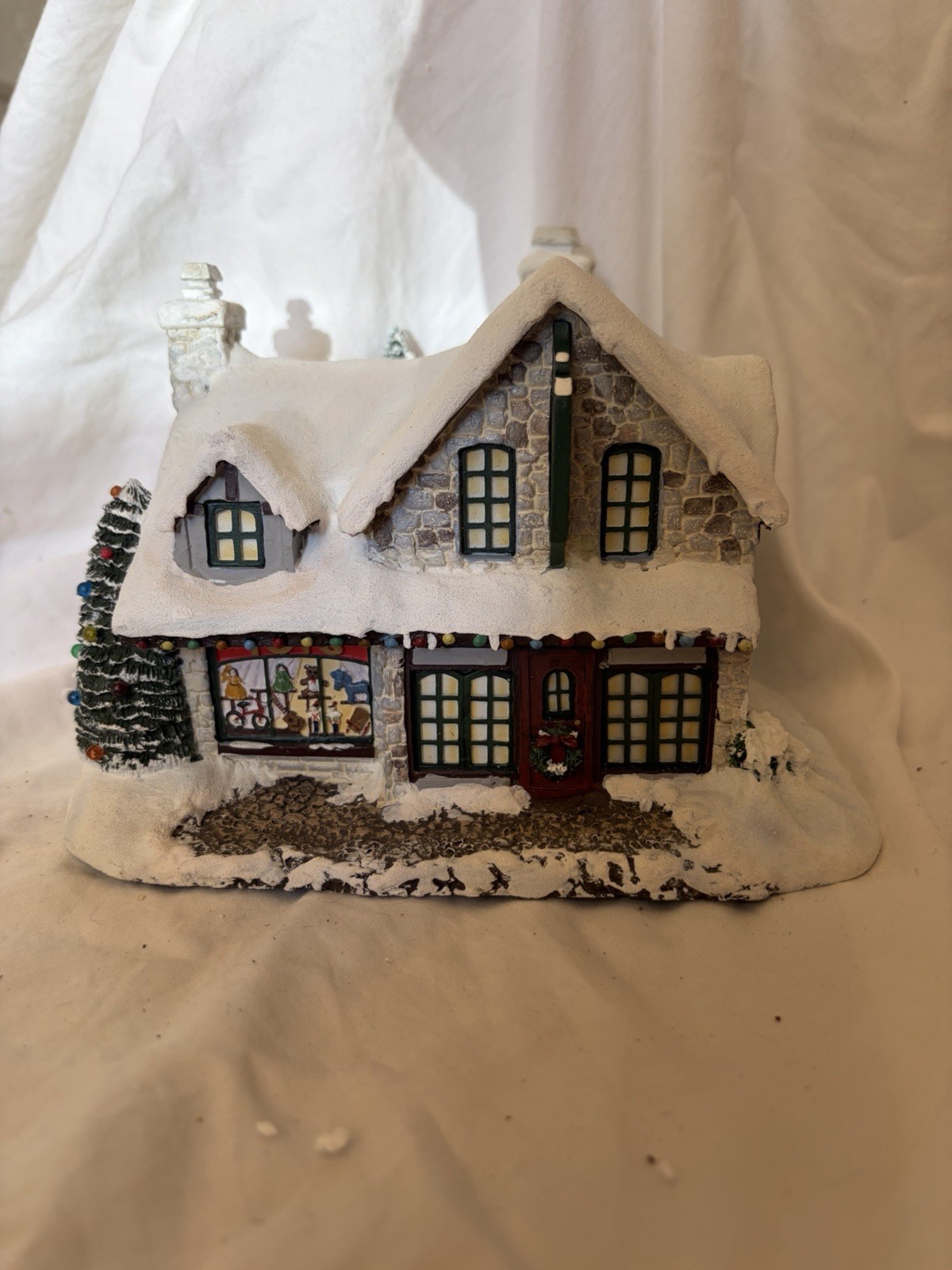 Thomas Kinkade Hawthorne Christmas Village set of excellent Hand Painted Homes