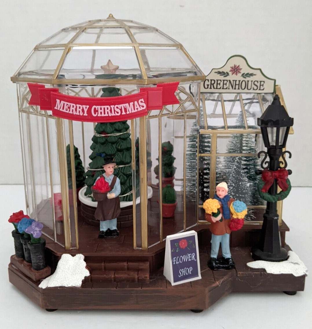 New 2024 Christmas GREENHOUSE by Holiday Time Lights Up & Plays 8 Carols VIDEO