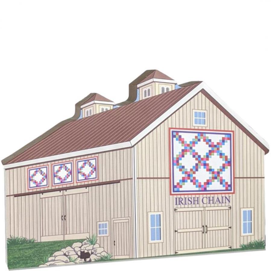 Cat’s Meow Village Irish Chain Quilt Barn Keepsake #20-511 Shipping Discounts