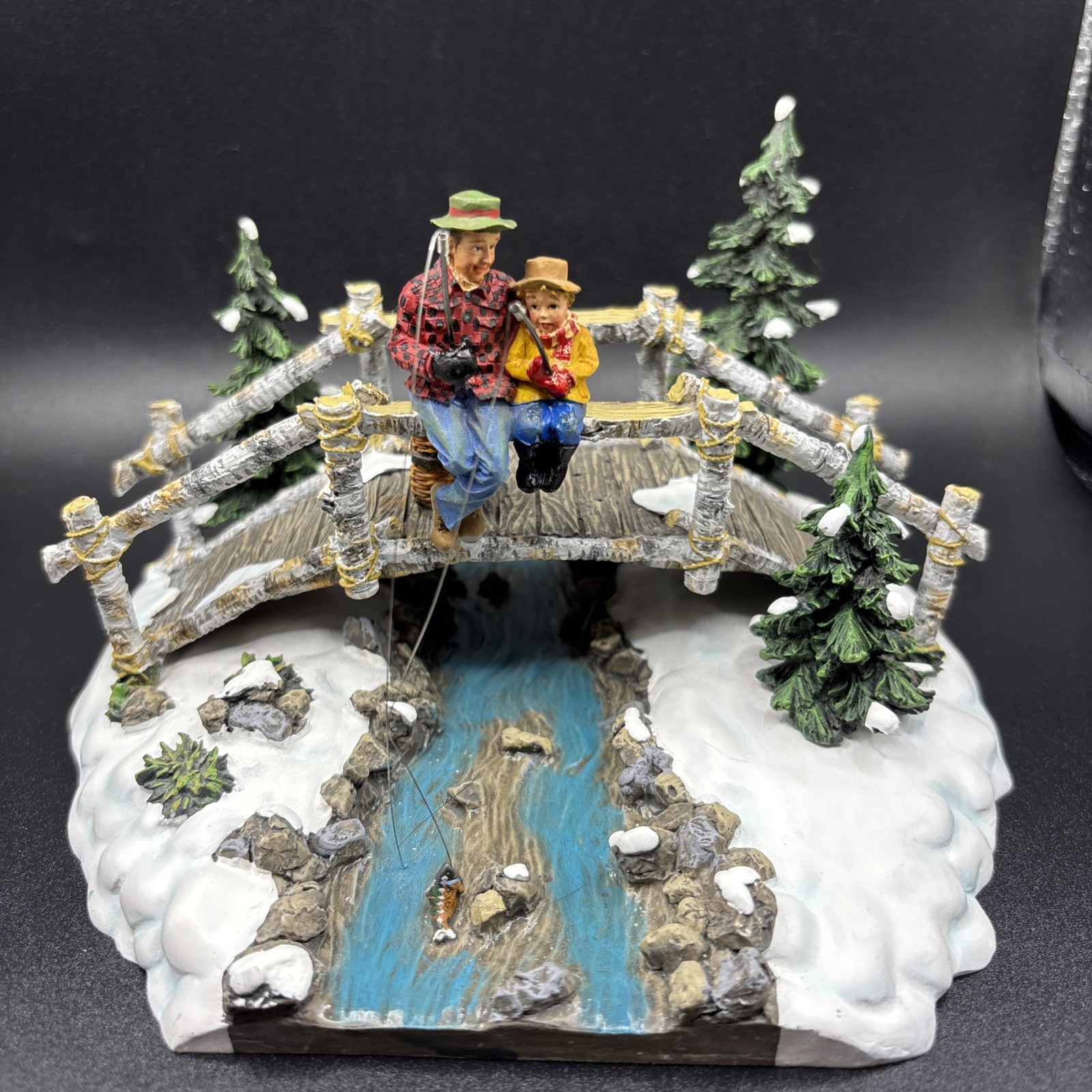 Dept. 56 Village Accessories 2006 Good Fishing #56.56643 Fishing Off Bridge