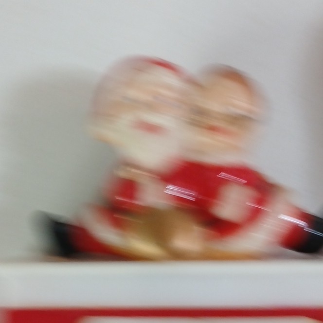 3 Vintage Plastic Christmas Decorations. Spinning Toy Steven Adler, Brite Star