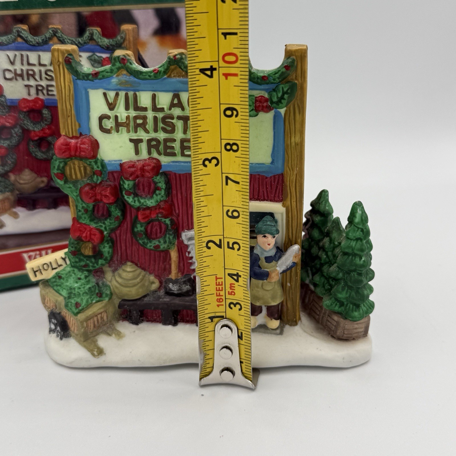Trim a Home Christmas Village “village Christmas Trees” Tree Seller Building VTG