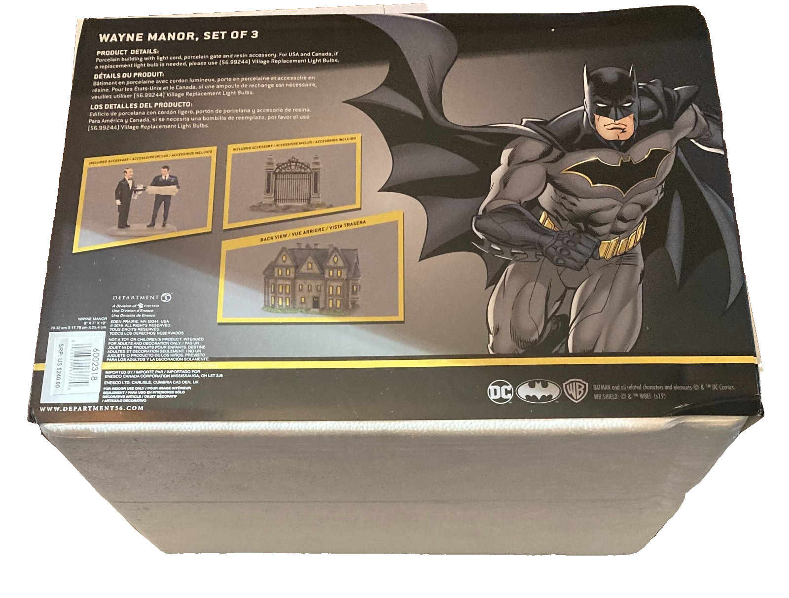 Department 56 Wayne Manor Lighted Building Set of 3