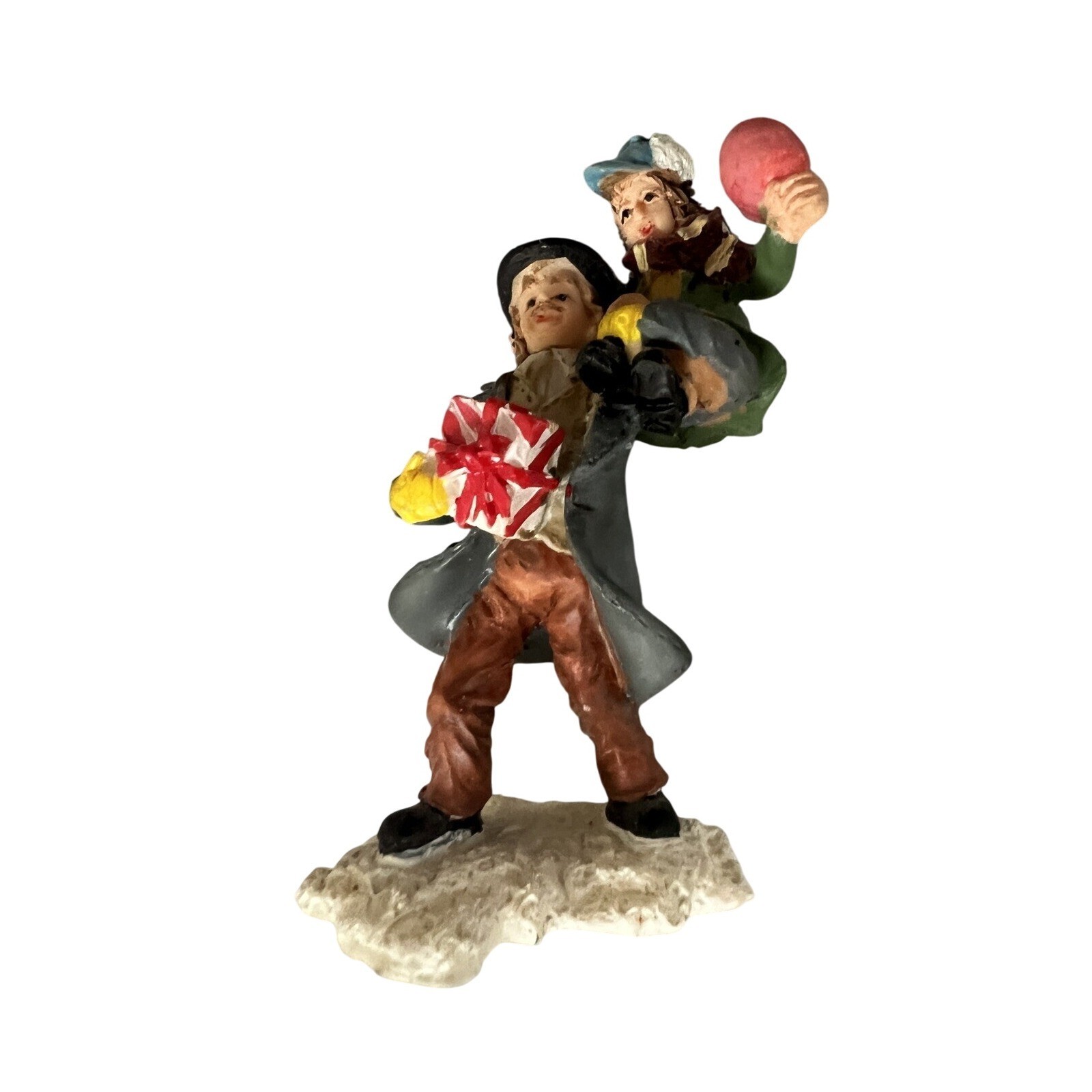Lemax Carole Towne Scrooge & Tiny Tim Christmas Village Retired