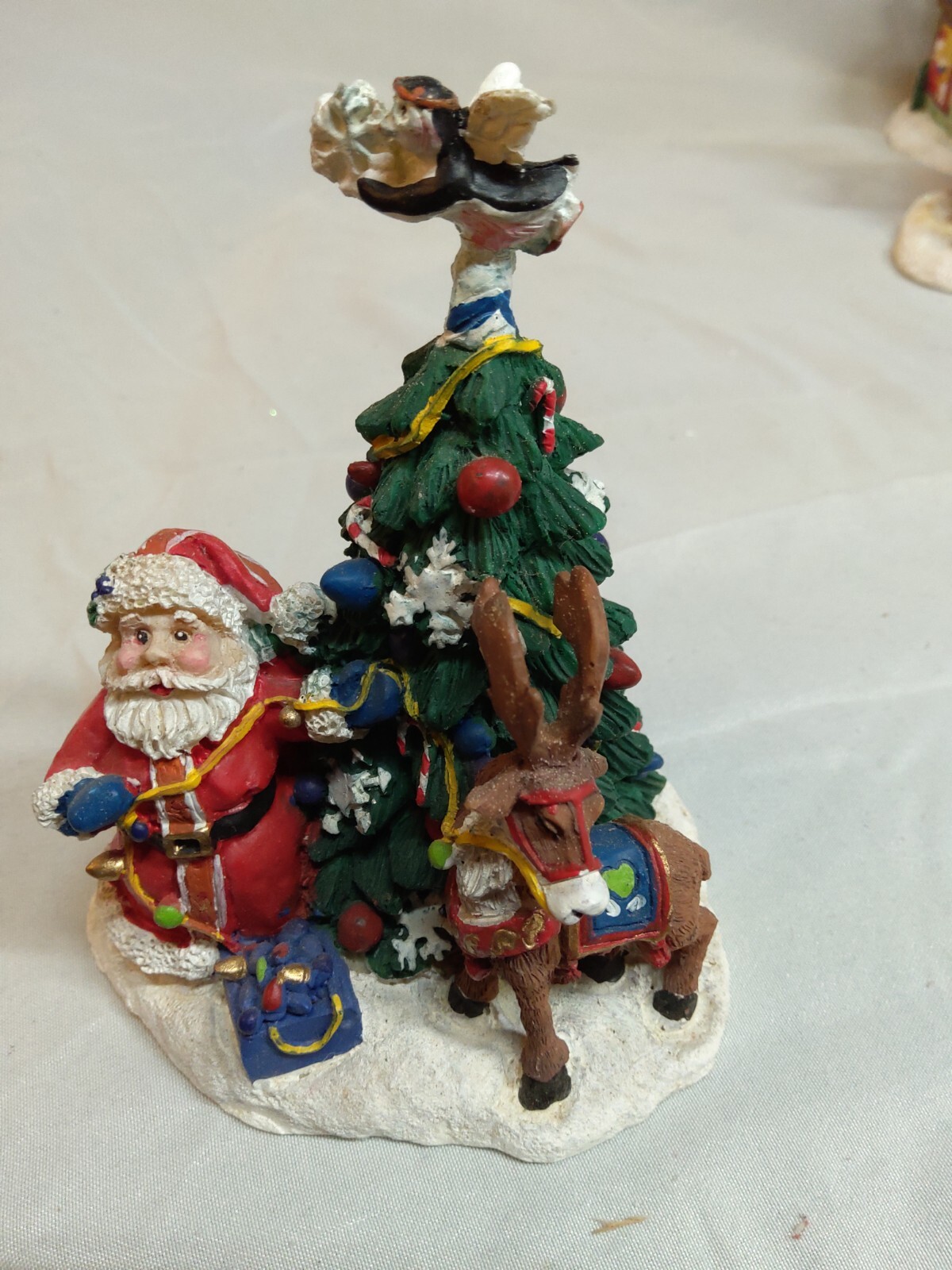 Arctic Circle Lighted Christmas Village With Carousel Tested And Working Nice