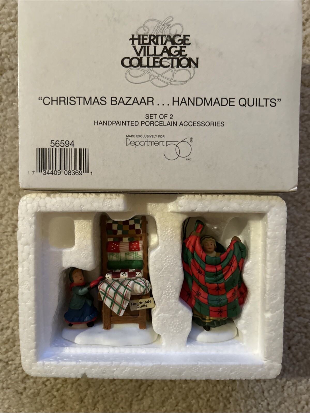 Dept 56 Heritage Collection Bazaar Handmade Quilts