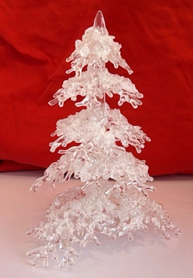 Department 56 Icy Trees Medium Set of 2 Village Accessories 10” & 6” Christmas
