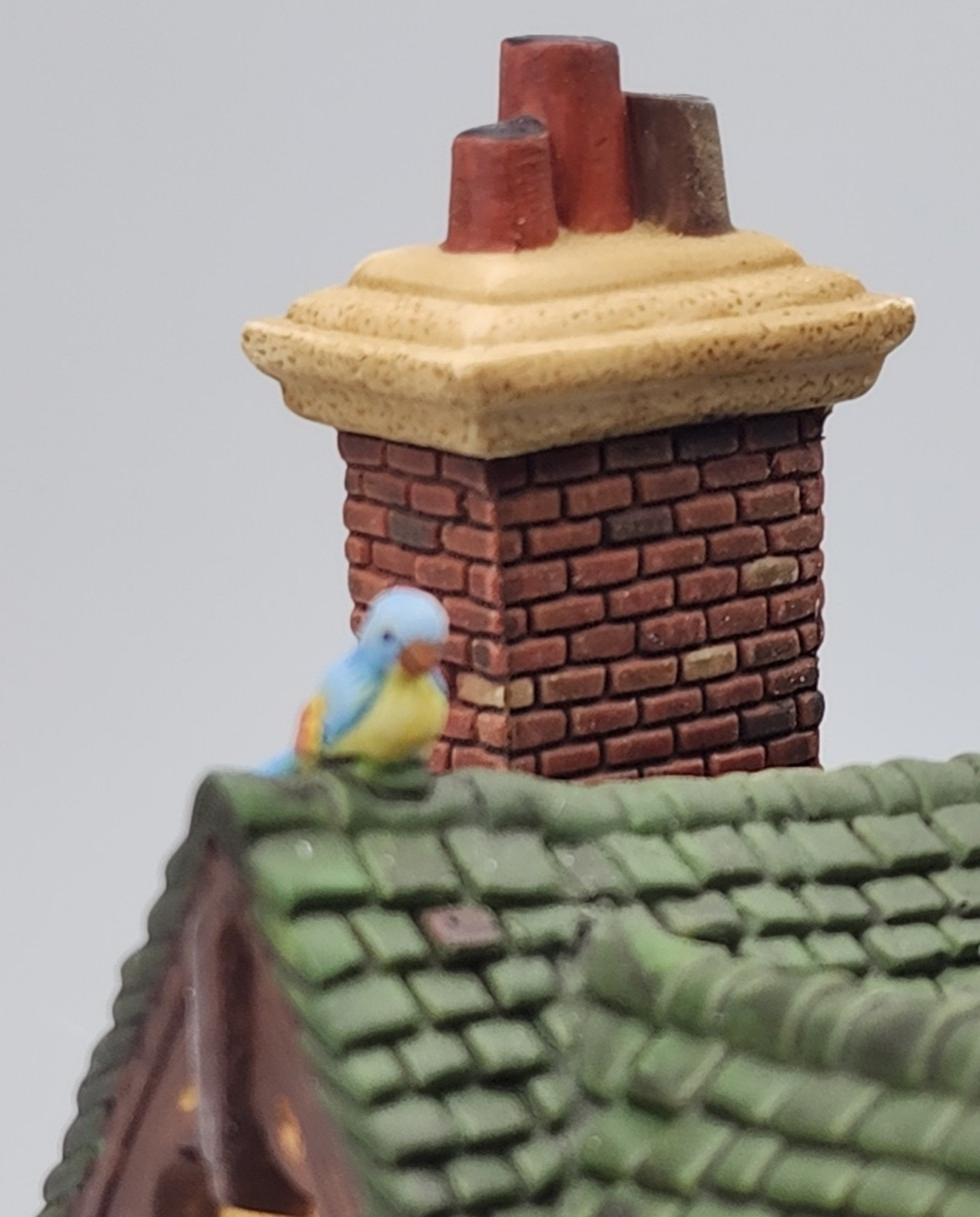 Dept 56 Wingham Lane Parrot Seller Light Cages Sign Orig Box & Foam READ BLUE