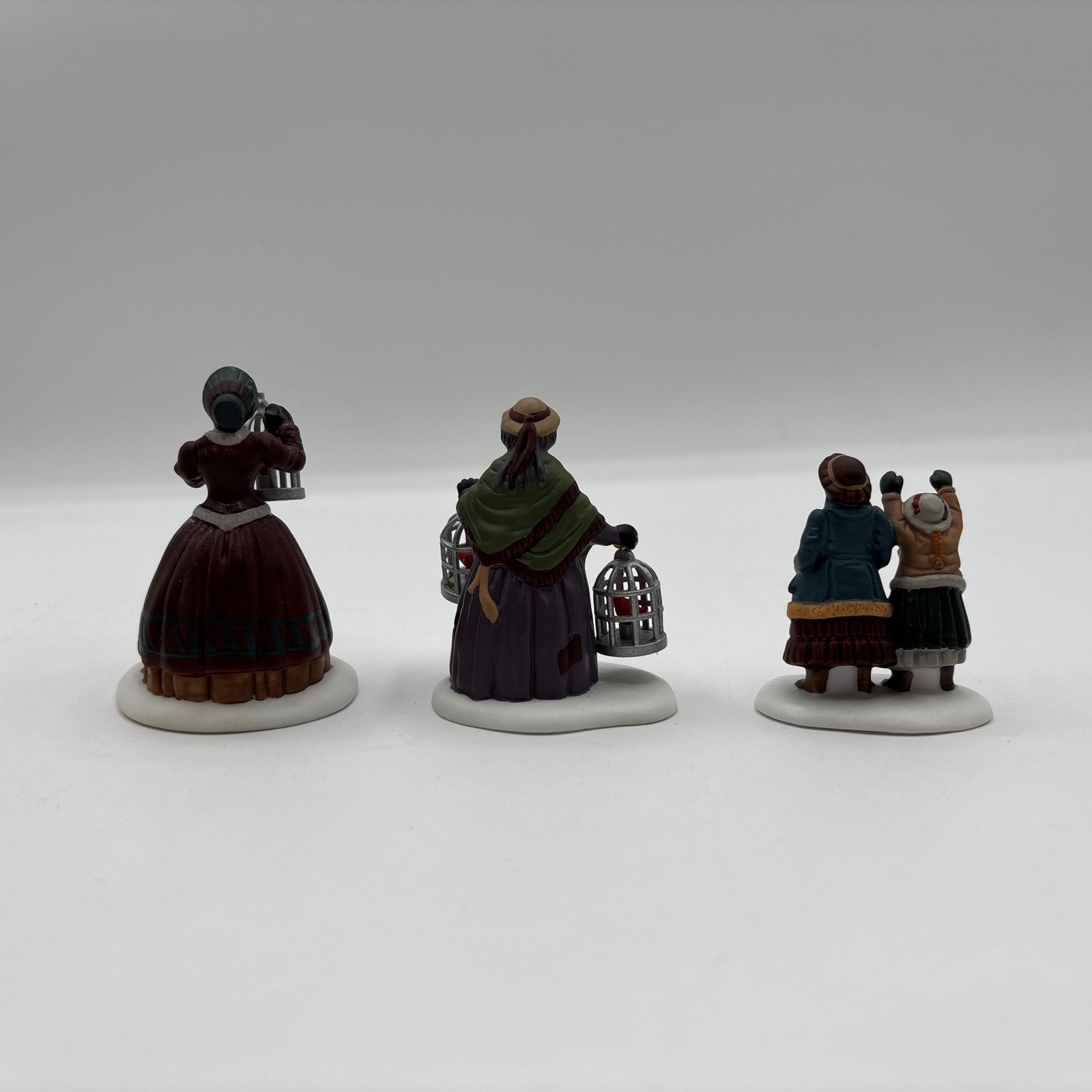 Department 56 1992 Heritage Village Collection The Bird Seller Set Of 3 5803-3