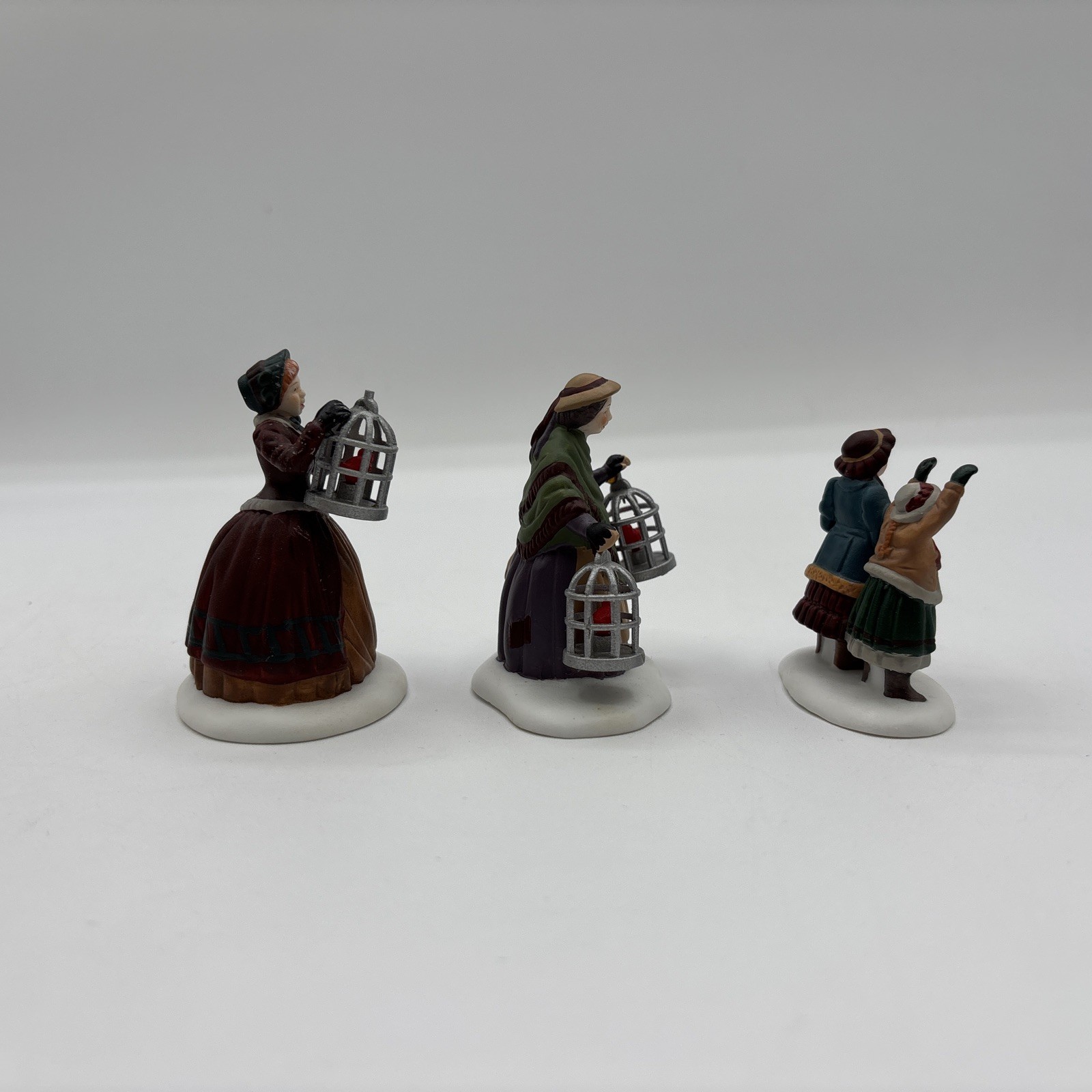 Department 56 1992 Heritage Village Collection The Bird Seller Set Of 3 5803-3