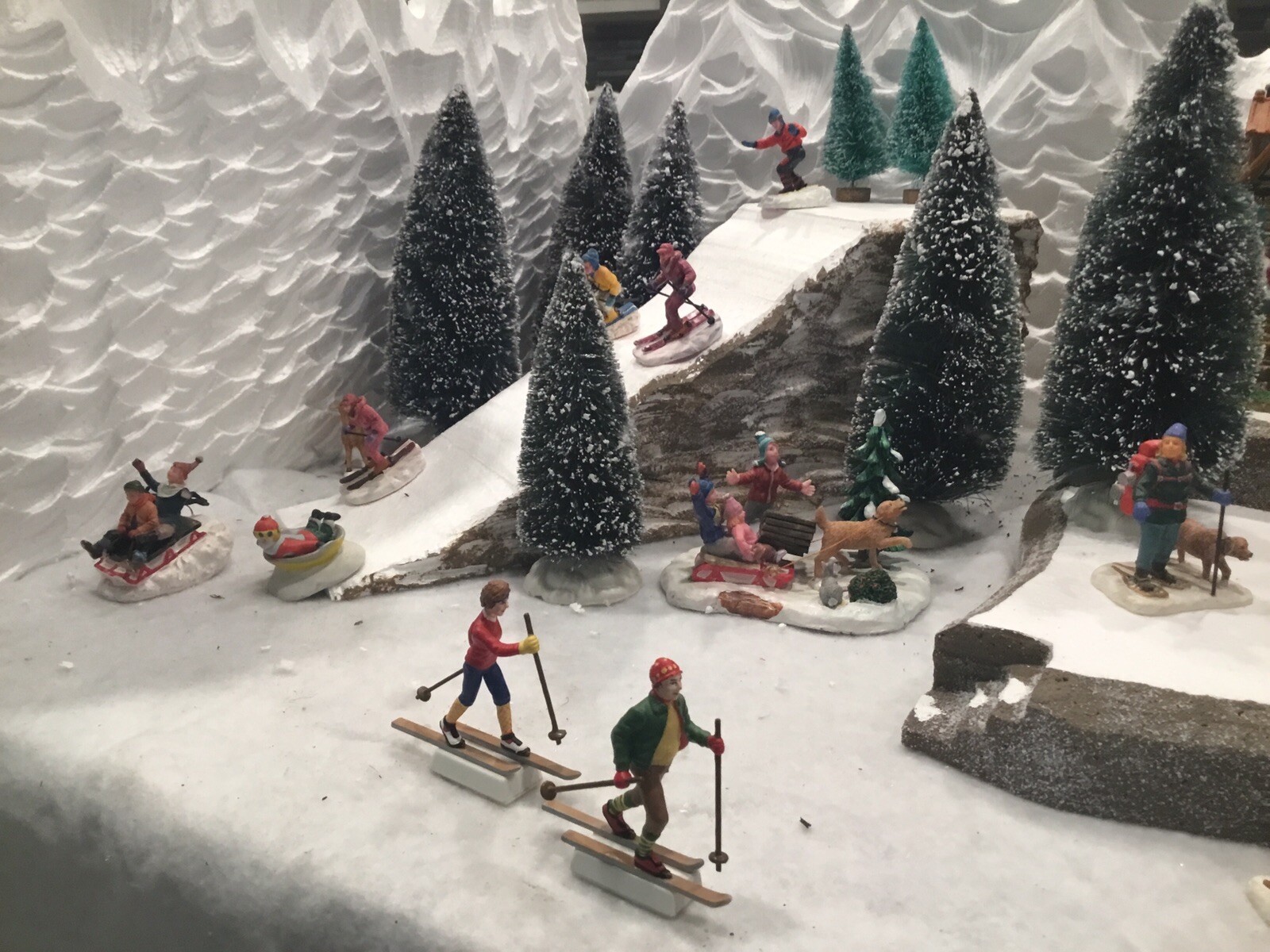 christmas village display Ski Slope For Lemax Dept 56 North Pole Dickens