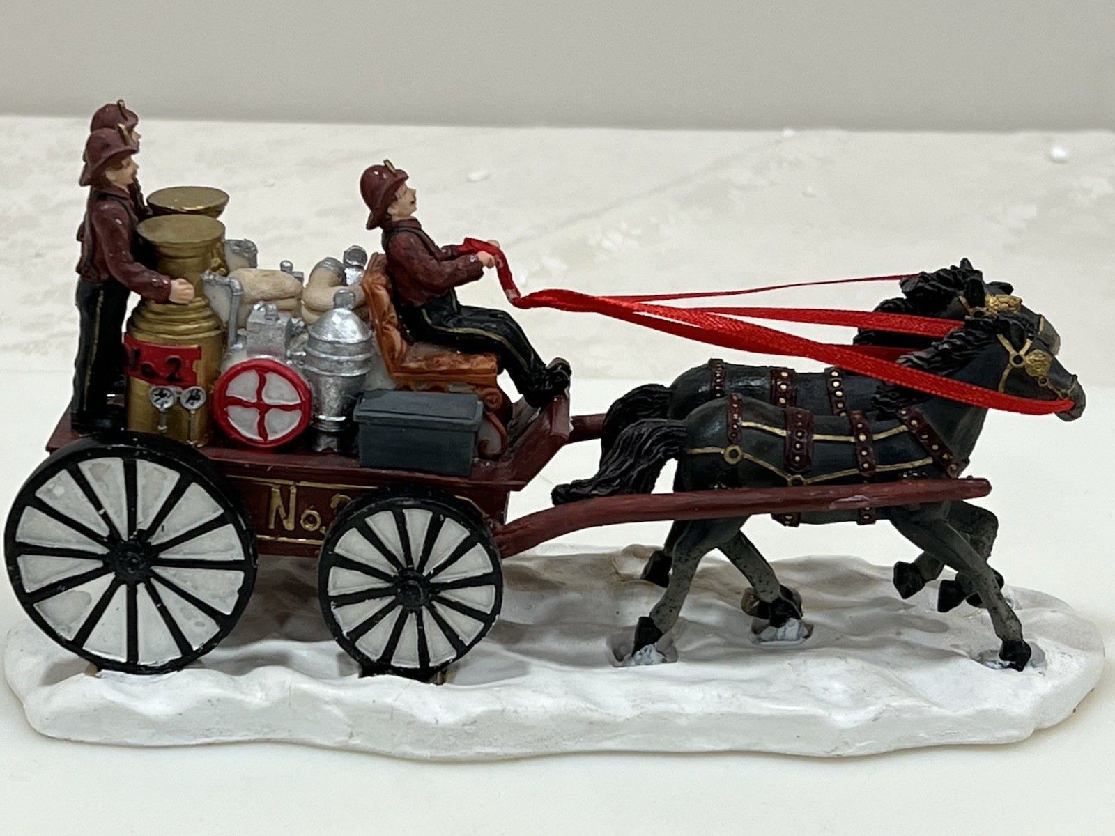Victorian Village Collectibles “The Old Towne Horse Drawn Fire Engine” 1999