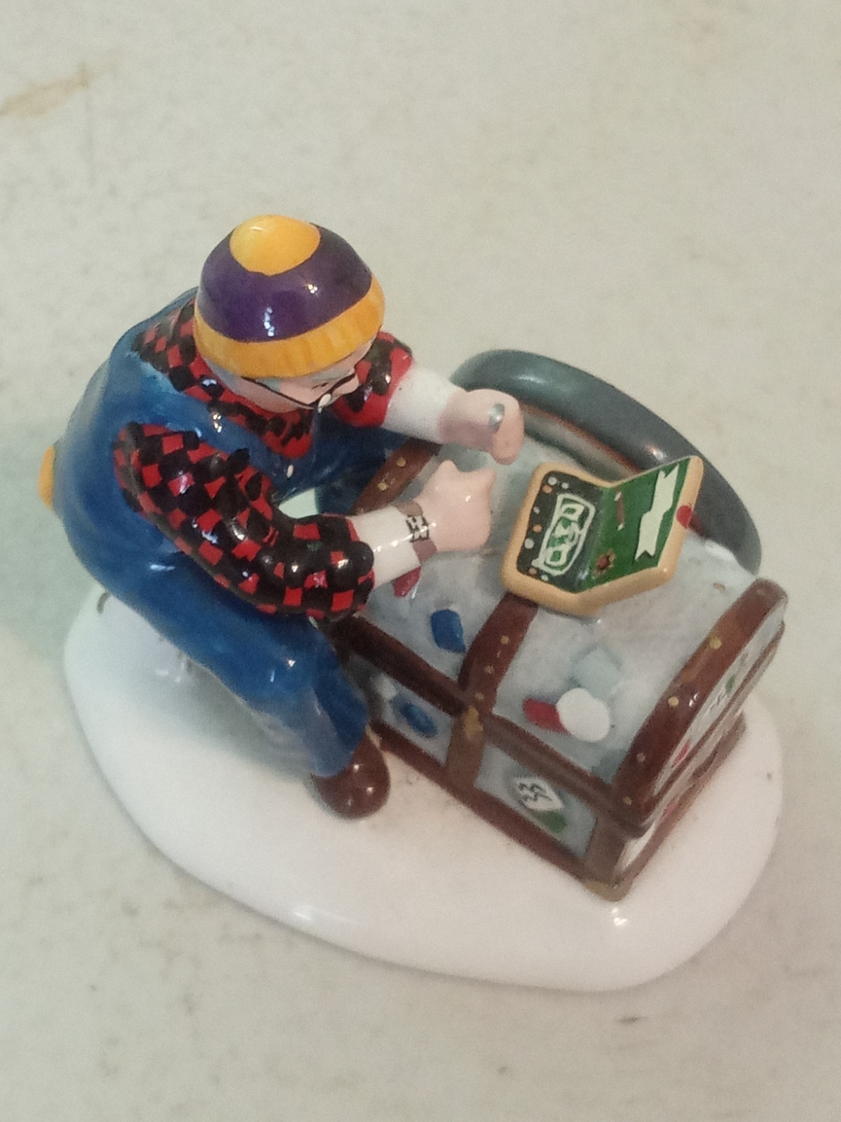 Dept 56 Christmas Village Figurine – Man with glasses and Computer