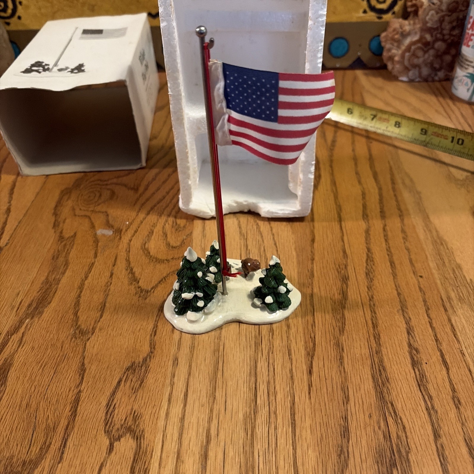 Department 56 Village Flag Pole Hand Painted #51772 See Description