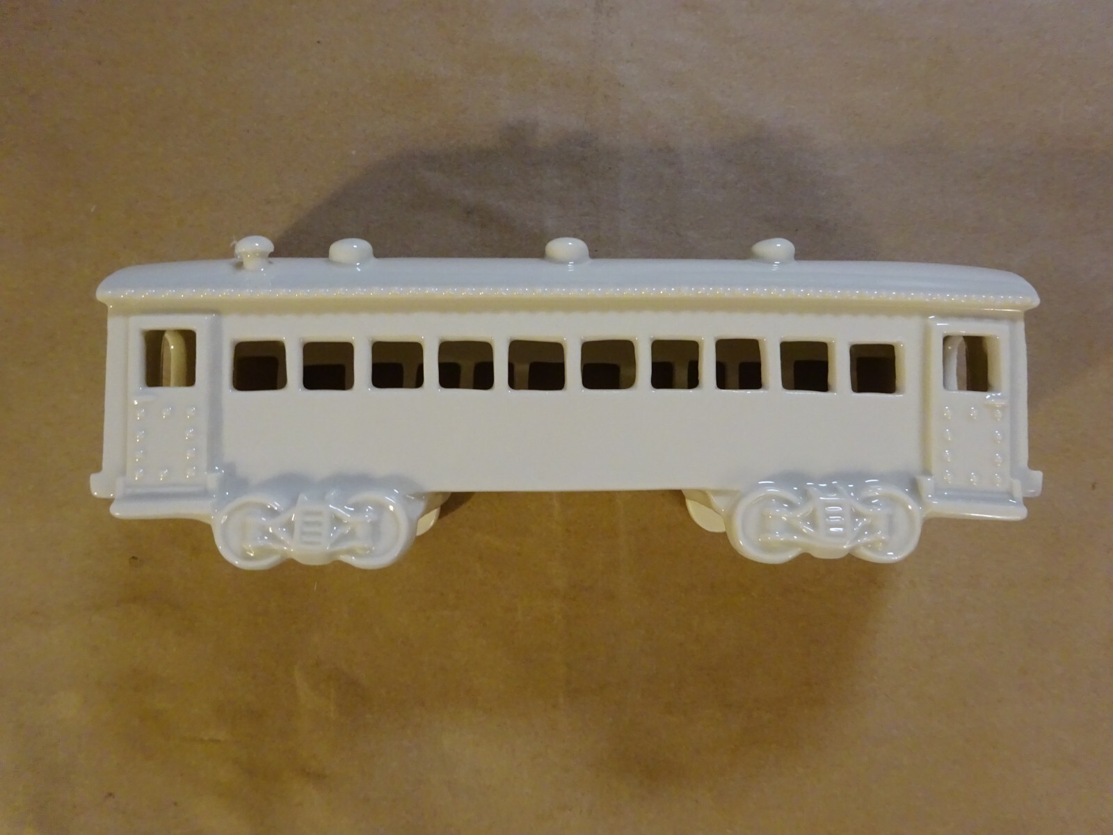 Lenox Unpainted Prototype Christmas Village Holiday Train Engine & Passenger Car