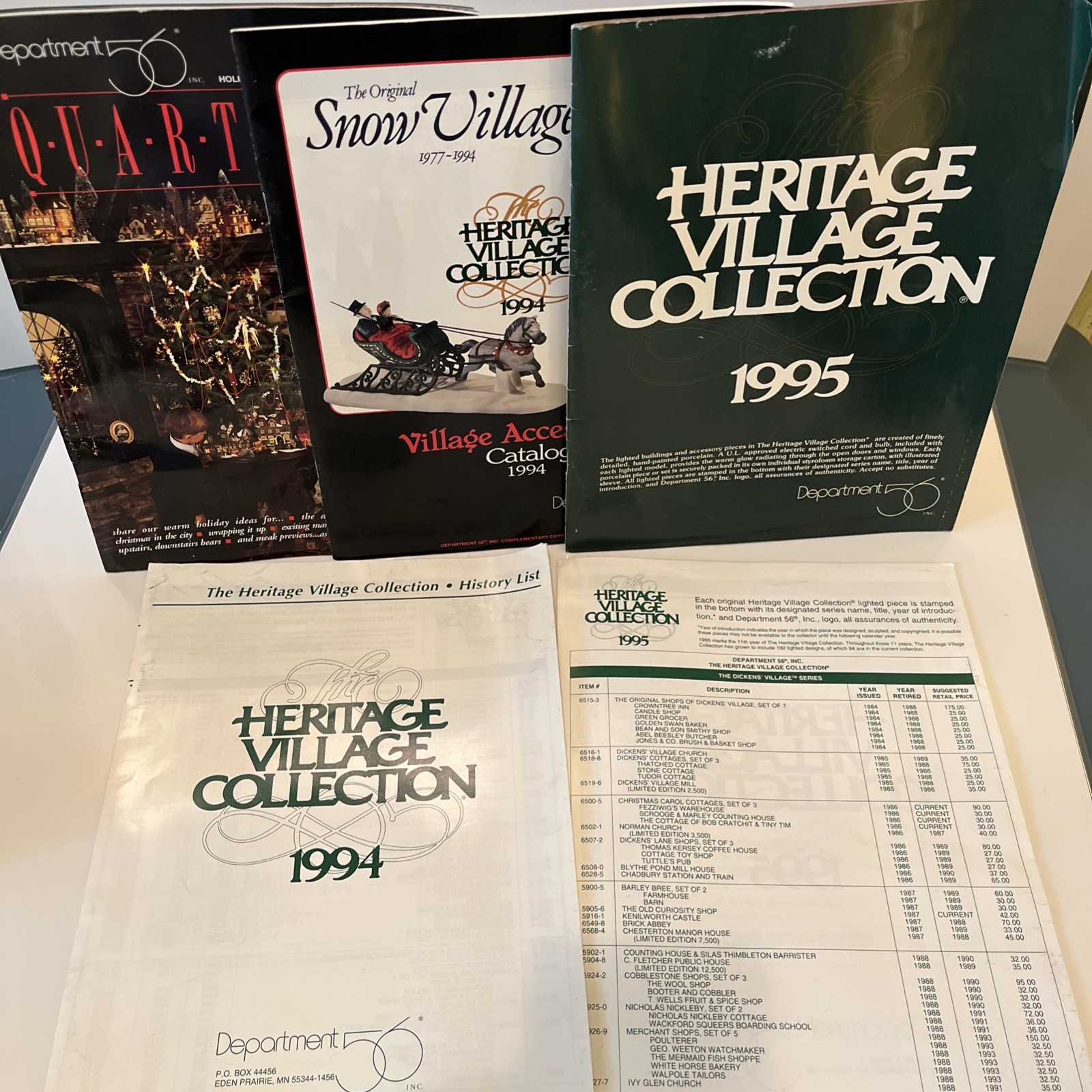 Vtg Department 56 Christmas Village Sales Advertising Catalog Brochure 1994 1996