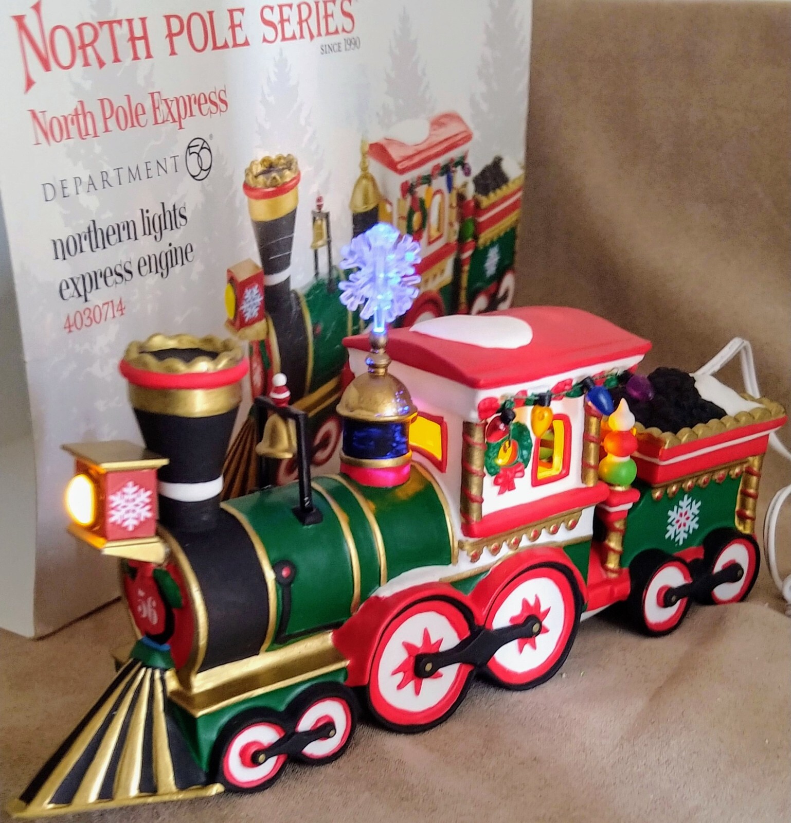 Northern Lights Express Engine #4030714 Department 56 North Pole-BUYER GUARANTEE