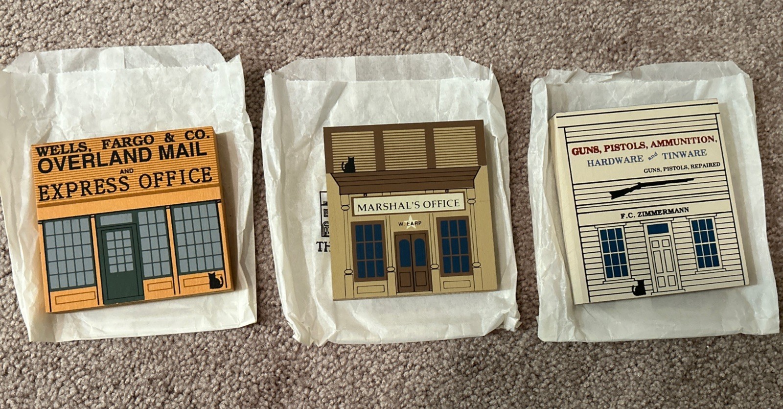The Cat’s Meow 1989 Wild West Series Wells Fargo Marshal’s Office & Gun Shop