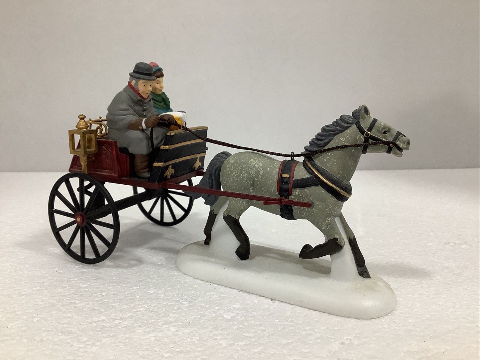 Dept 56 Heritage Village Series Accessory #58401 Red Christmas Sulky