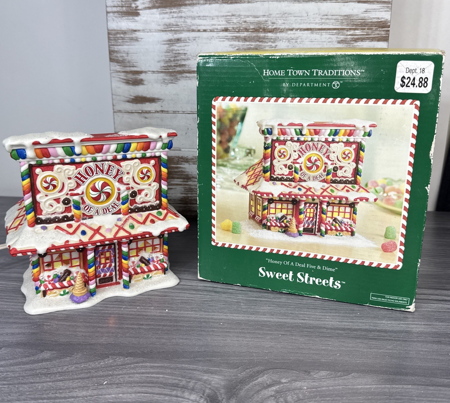 Hometown Traditions Dept 56 Honey Of A Deal Five & Dime Sweet Shop W/ Box