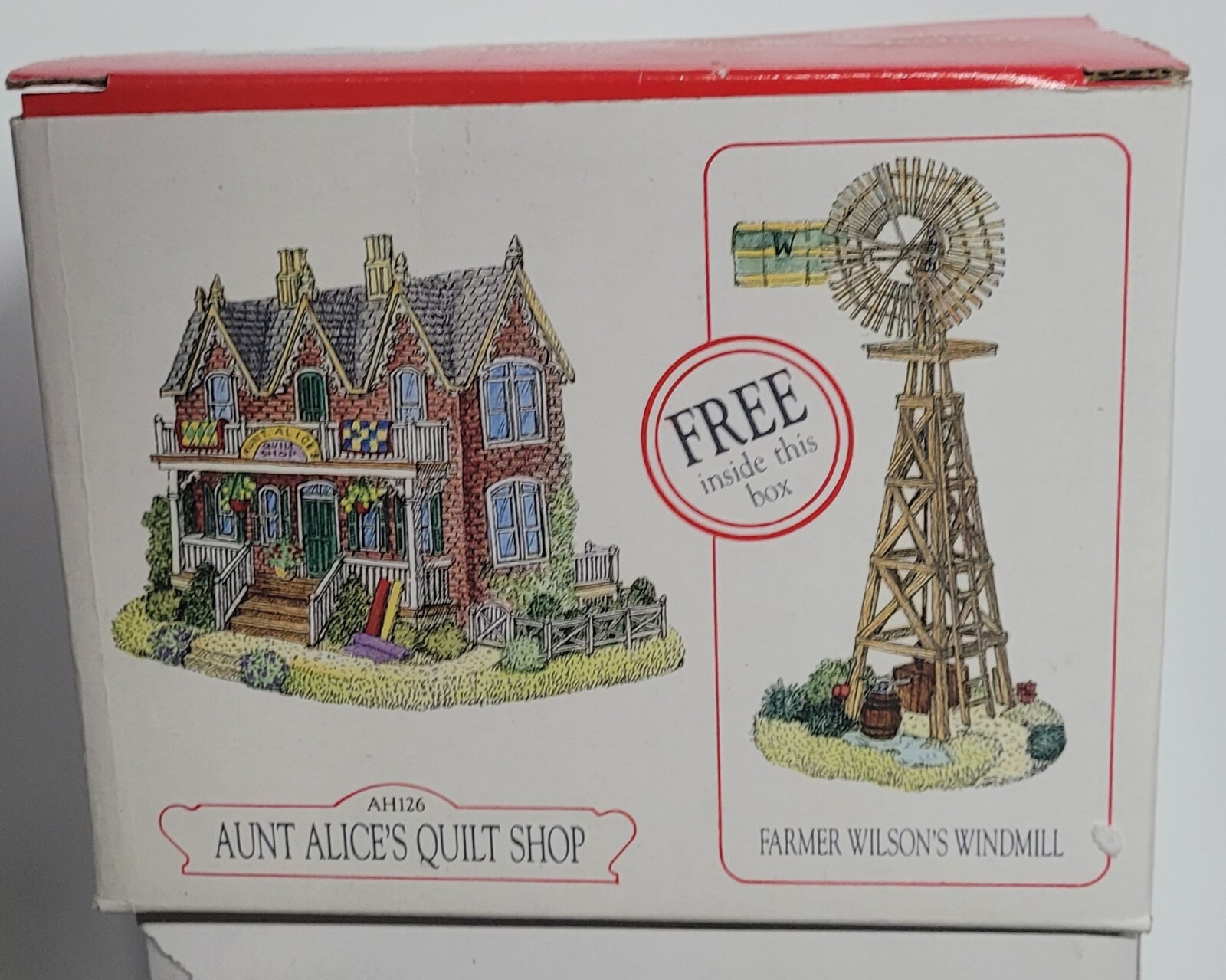LIBERTY FALLS VTG Americana Collection AUNT ALICE’S QUILT SHOP and WINDMILL 1997