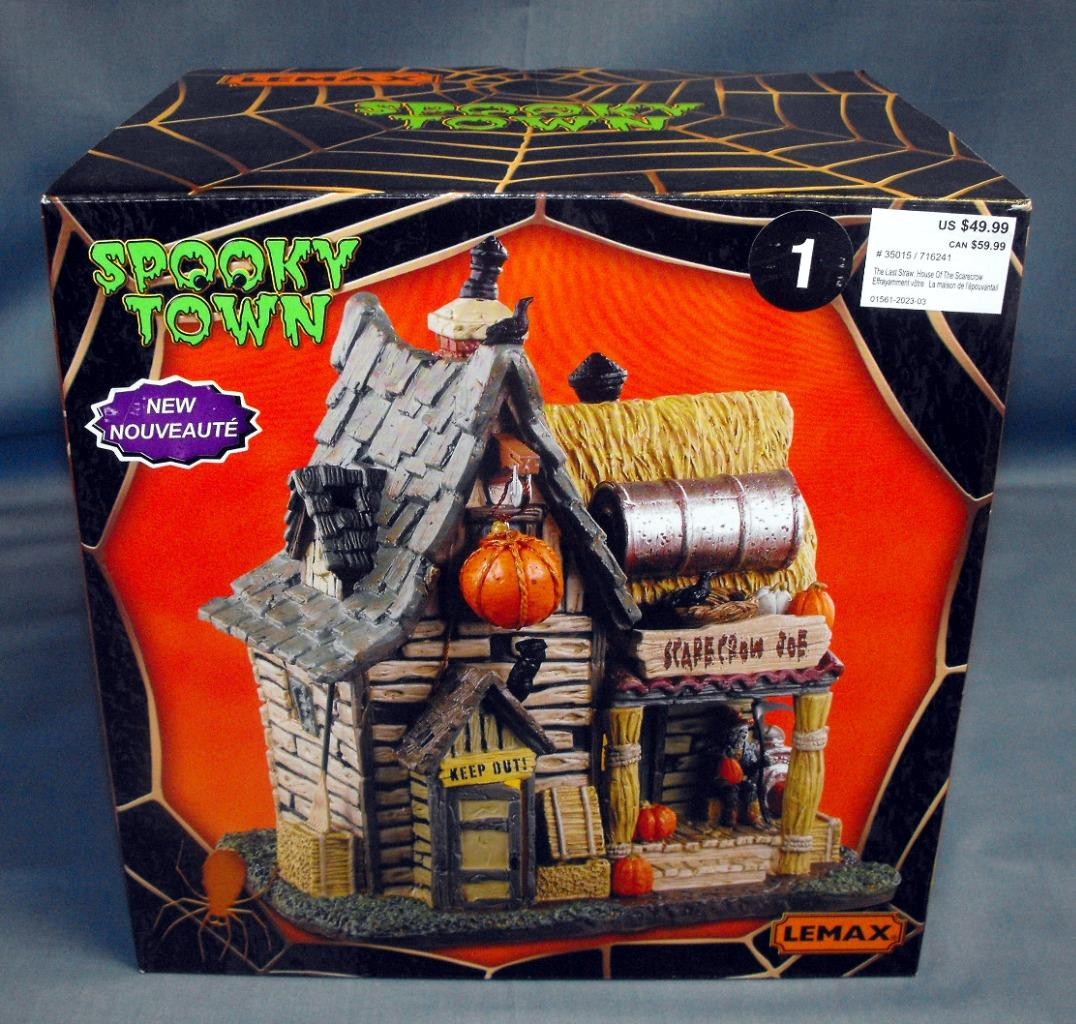 NEW 2023 LEMAX SPOOKY TOWN HALLOWEEN BOXED LAST STRAW HOUSE OF SCARECROW